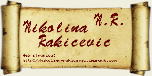 Nikolina Rakićević vizit kartica